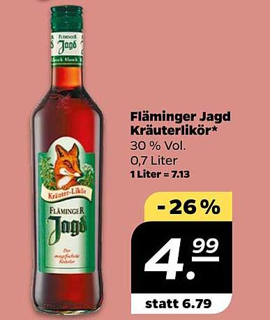 Fläminger Jagd Kräuterlikör 0,7 Liter
