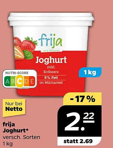 frija Joghurt Erdbeere 1 kg