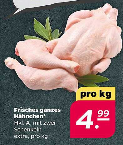 Frisches ganzes Hähnchen* Hkl. A, mit zwei Schenkel extra, pro kg