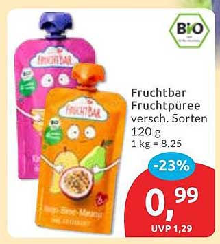 Fruchtbar Fruchtpüree verschiedene Sorten 120 g