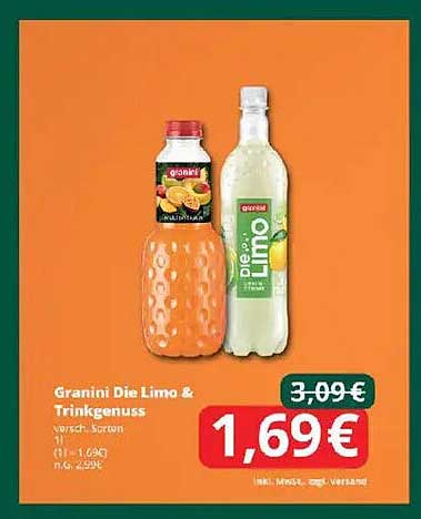 Granini Die Limo & Trinkgenuss - Erfrischung pur!
