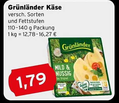 Grünländer Käse - Mild & Nussig in verschiedenen Sorten