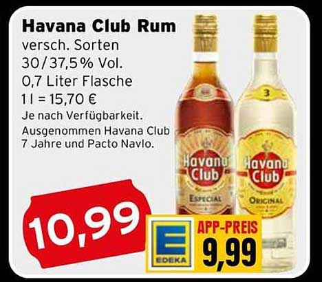Havana Club Rum - verschiedene Sorten