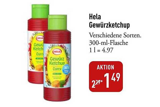 Hela Gewürzketchup - Verschiedene Sorten, 300-ml-Flasche
