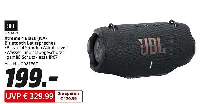 JBL Xtreme 4 Black (NA) Bluetooth Lautsprecher
