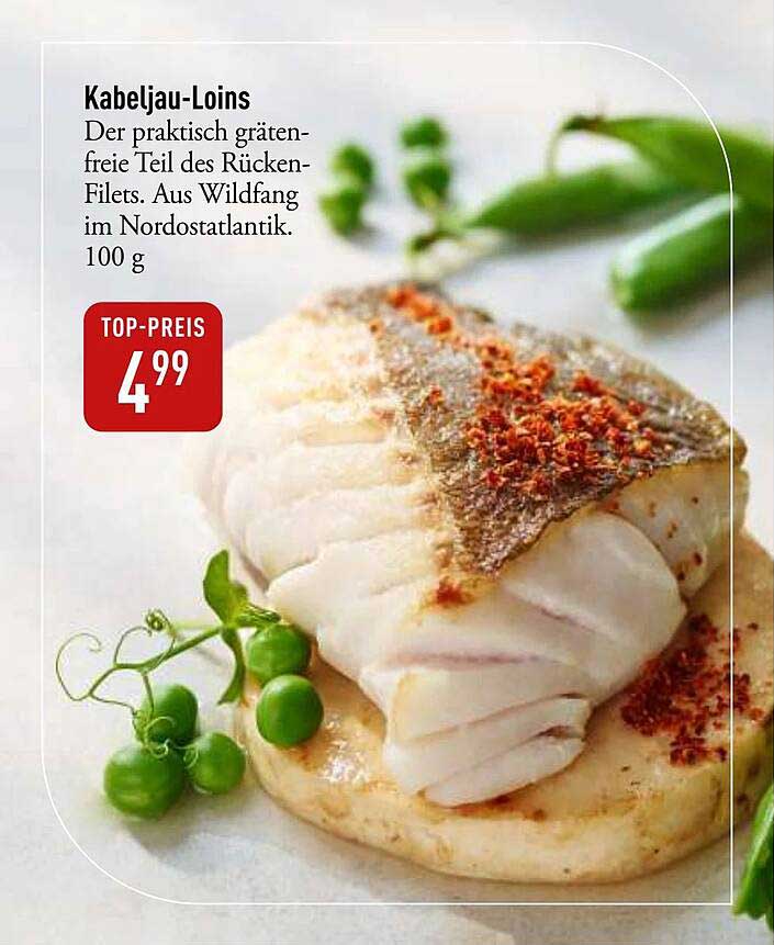 Kabeljau-Loins - Der praktisch grätenfreie Teil des Rücken-Fillets