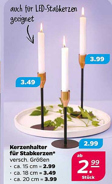 Kerzenhalter für Stabkerzen – verschiedene Größen