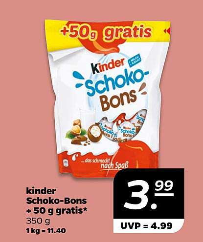 kinder Schoko-Bons + 50 g gratis