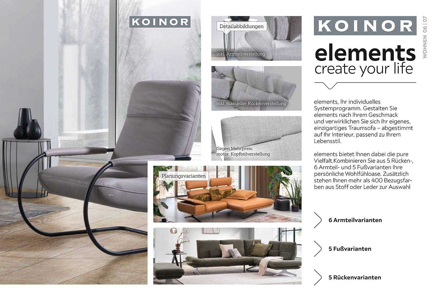 KOINOR elements – Ihr individuelles Systemprogramm