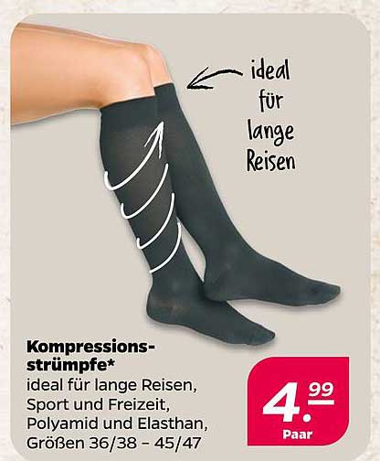 Kompressionsstrümpfe – ideal für lange Reisen