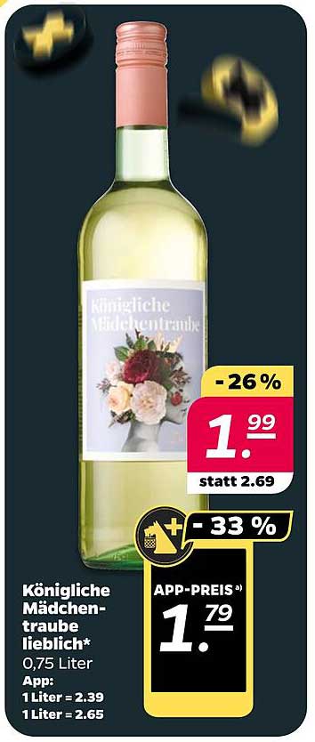 Königliche Mädchentraube lieblich 0,75 Liter