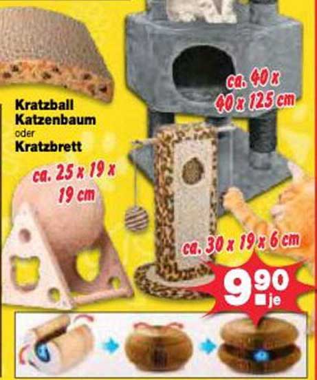 Kratzball, Katzenbaum oder Kratzbrett für Katzen