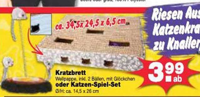 Kratzbrett mit Spiel-Set für Katzen