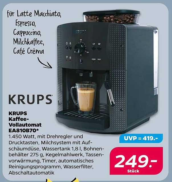 KRUPS Kaffee-Vollautomat EA810B70