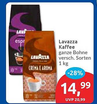 Lavazza Kaffee ganze Bohne versch. Sorten 1 kg