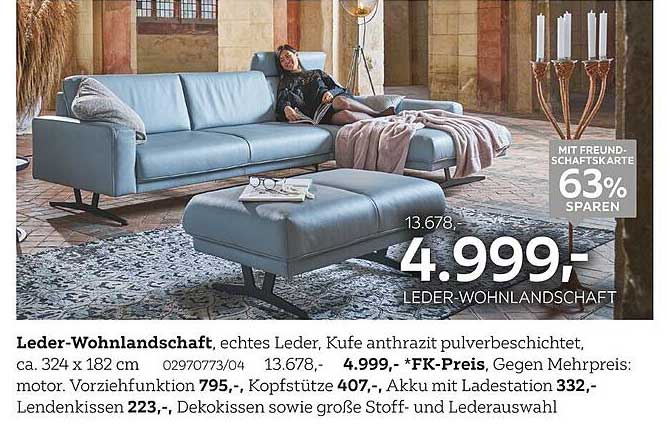 Leder-Wohnlandschaft
