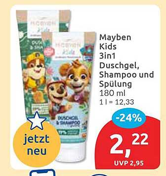 Mayben Kids 3in1 Duschgel, Shampoo und Spülung 180 ml