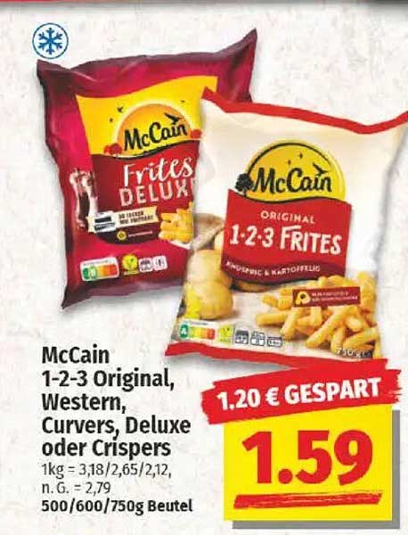 McCain 1-2-3 Frites Deluxe oder Original