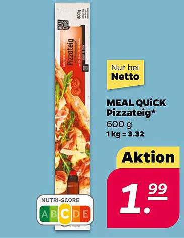 MEAL QUICK Pizzateig 600 g