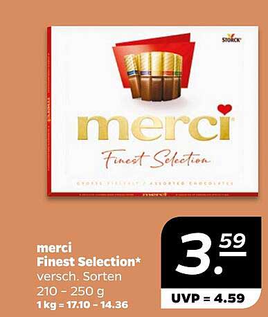 merci Finest Selection versch. Sorten 210 - 250 g