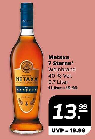 Metaxa 7 Sterne Weinbrand 0,7 Liter