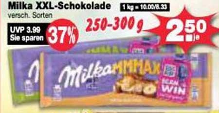 Milka XXL-Schokolade - Vers. Sorten