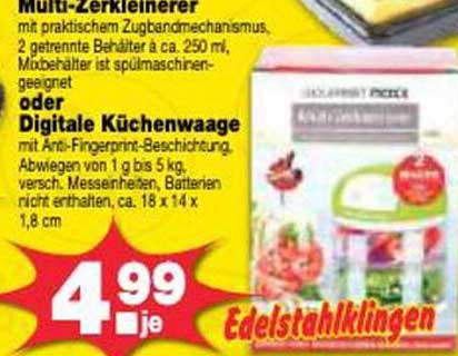 Multi-Zerkleinerer oder Digitale Küchenwaage