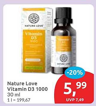Nature Love Vitamin D3 1000 30 ml