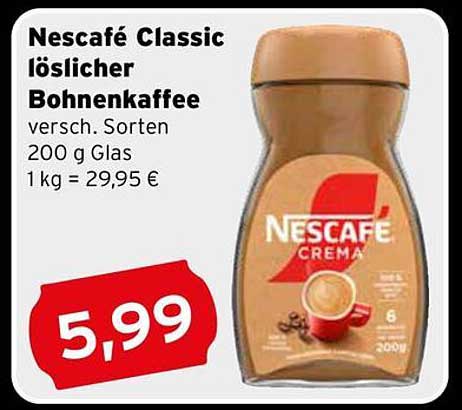 Nescafé Classic löslicher Bohnenkaffee 200 g Glas