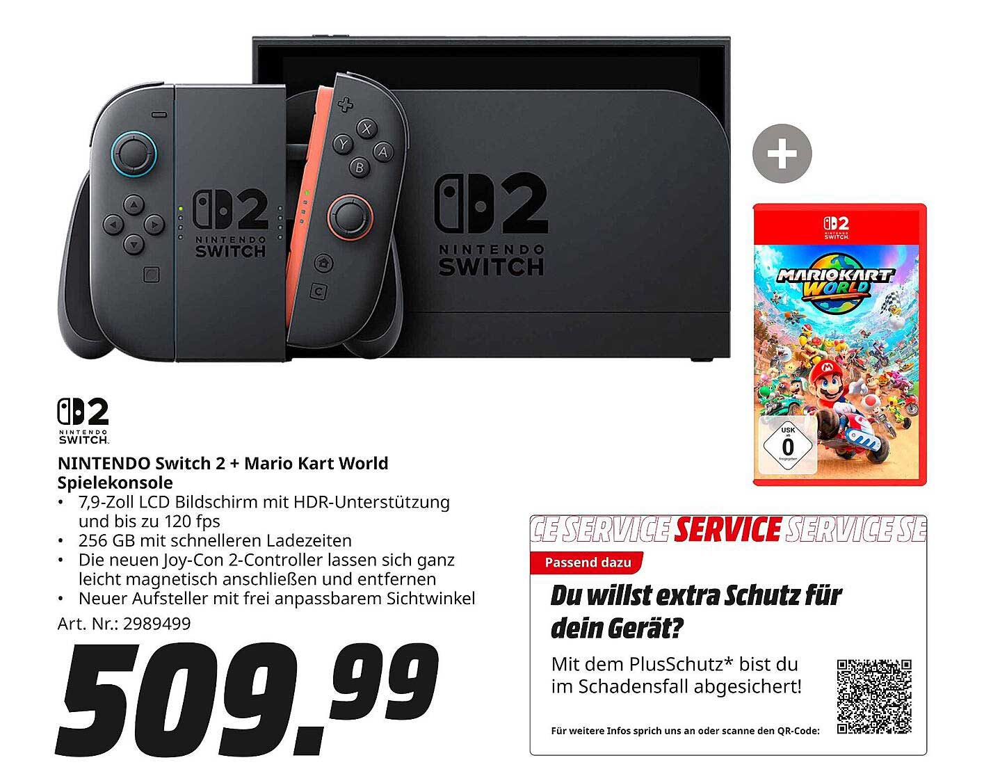 NINTENDO Switch 2 + Mario Kart World Spielekonsole