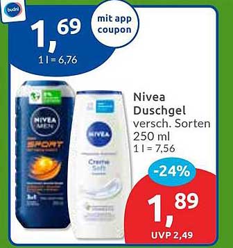 Nivea Duschgel verschiedene Sorten 250 ml