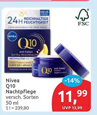 Nivea Q10 Nachtpflege 50 ml - Jetzt nur 11,99 €