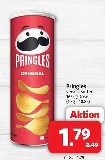 Pringles verschiedene Sorten 165-g-Dose