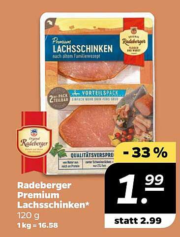 Radeberger Premium Lachsschinken 120 g