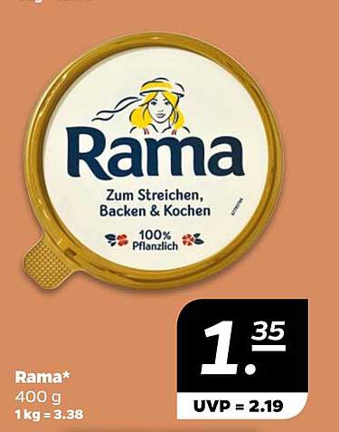 Rama 400 g - Zum Streichen, Backen & Kochen
