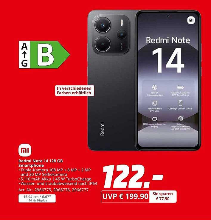 Redmi Note 14 128 GB Smartphone