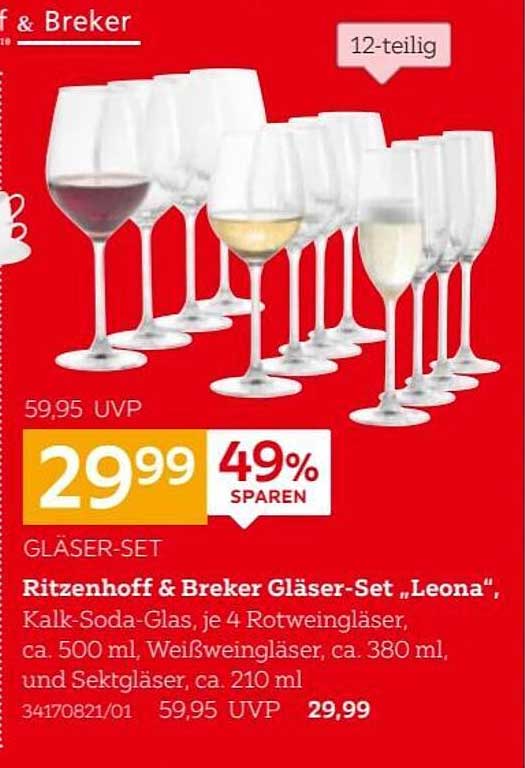 Ritzenhoff & Breker Gläser-Set „Leona“ – 12-teilig
