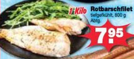 Rotbarschfilet tiefgekühlt, 800 g Abtropfgewicht