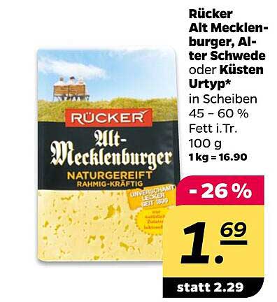 Rücker Alt Mecklenburger, Alter Schwede oder Küsten Urtyp - 100 g