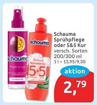 Schauma Sprühpflege oder 5&5 Kur - verschiedene Sorten 200/300 ml