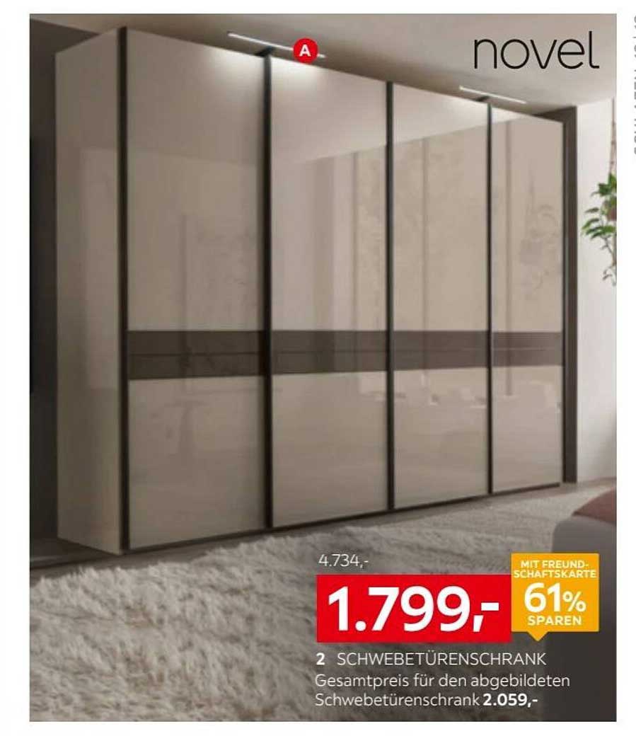 Schwebetüren-Schrank Novel - 2 Teile