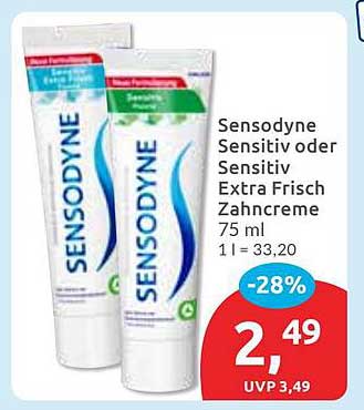 Sensodyne Sensitiv oder Sensitiv Extra Frisch Zahnpasta 75 ml