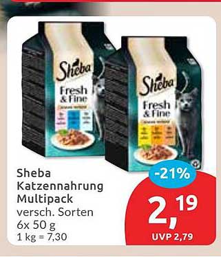 Sheba Katzennahrung Multipack verschiedene Sorten 6x50 g