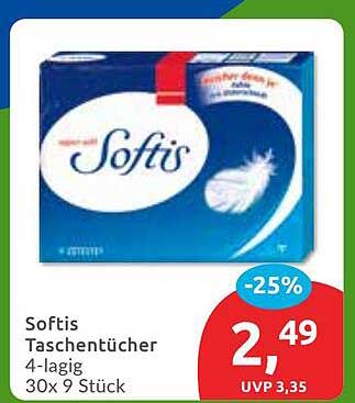 Softis Taschentücher 4-lagig 30x 9 Stück