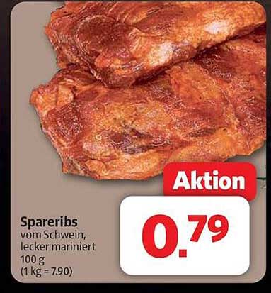 Spareribs vom Schwein, lecker mariniert 100 g