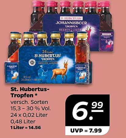 St. Hubertus-Tropfen - Verschiedene Sorten 24 x 0,02 Liter
