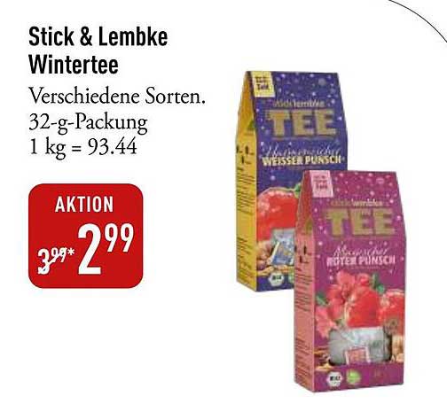 Stick & Lembke Wintertee - Verschiedene Sorten