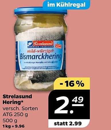 Strelasund Hering* - mild-würziger Bismarckhering 500 g