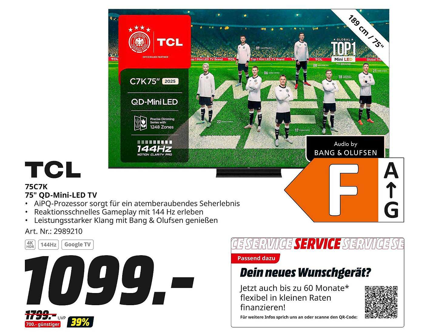 TCL 75" QD-Mini-LED TV C7K75 (2025) - Ein Fernseher der Extraklasse