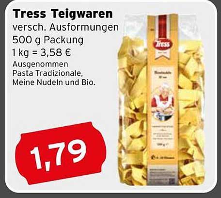 Tress Teigwaren 500 g Packung - Verschiedene Ausformungen